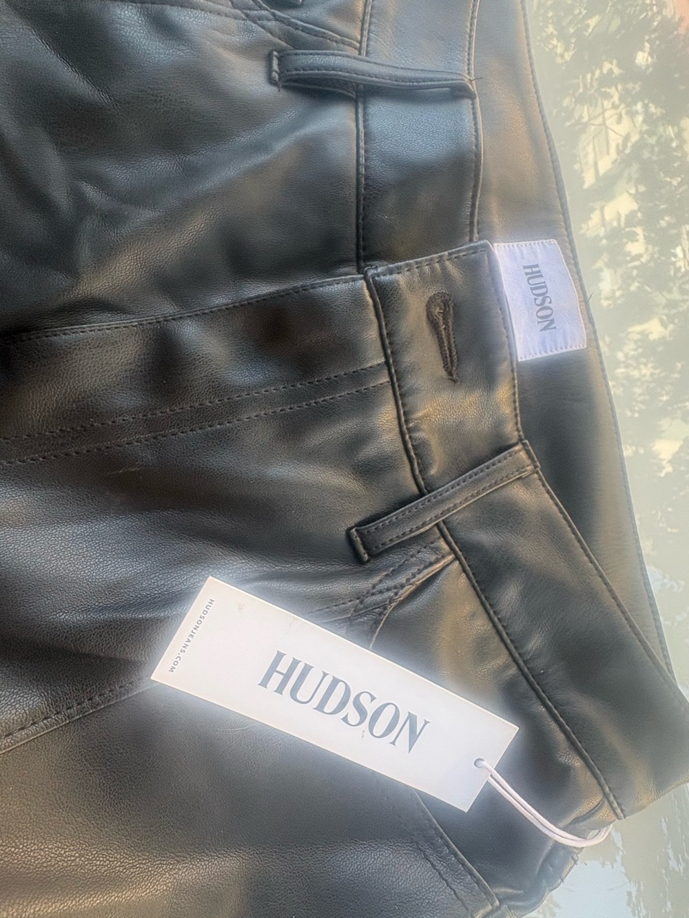 Hudson Jeans Black Faux Leather Jeans